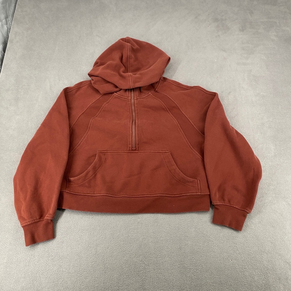 Lululemon Scuba Oversized Half-Zip Hoodie Rust Terracotta Red M/L